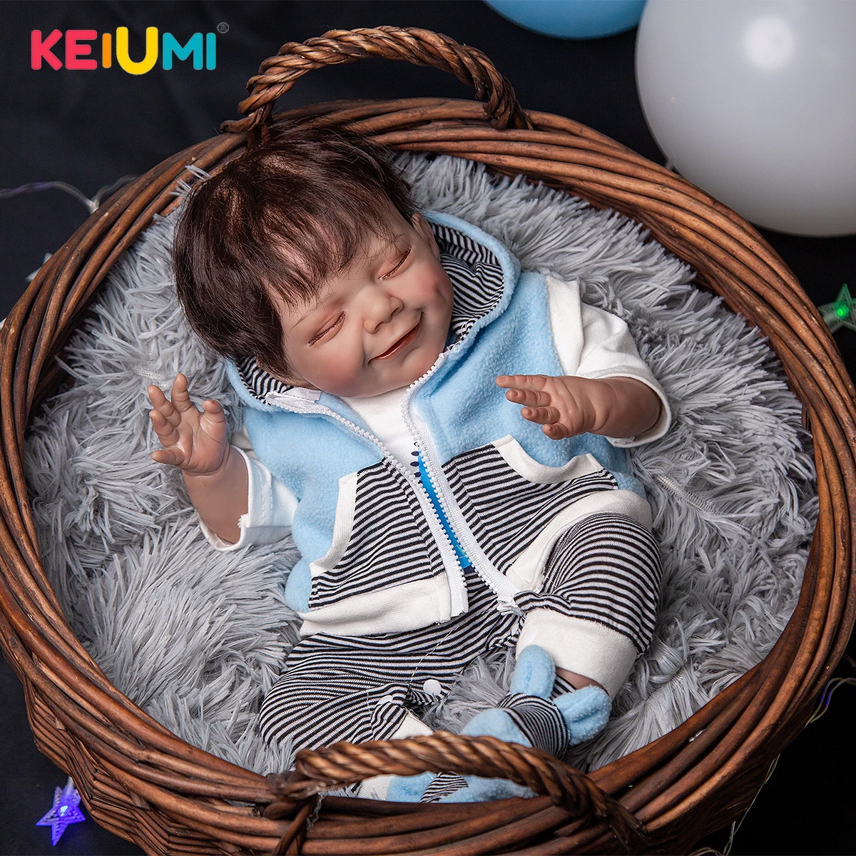  Super Soft 50 cm Memory Doll Reborn Baby Dolls Rooted Fiber Hair Silicone Cloth Body Reborn Bebe Toys Kid Children's Day Gifts 