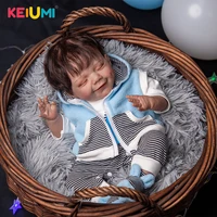 super soft 50 cm memory doll reborn baby dolls rooted fiber hair silicone cloth body reborn bebe toys kid childrens day gifts