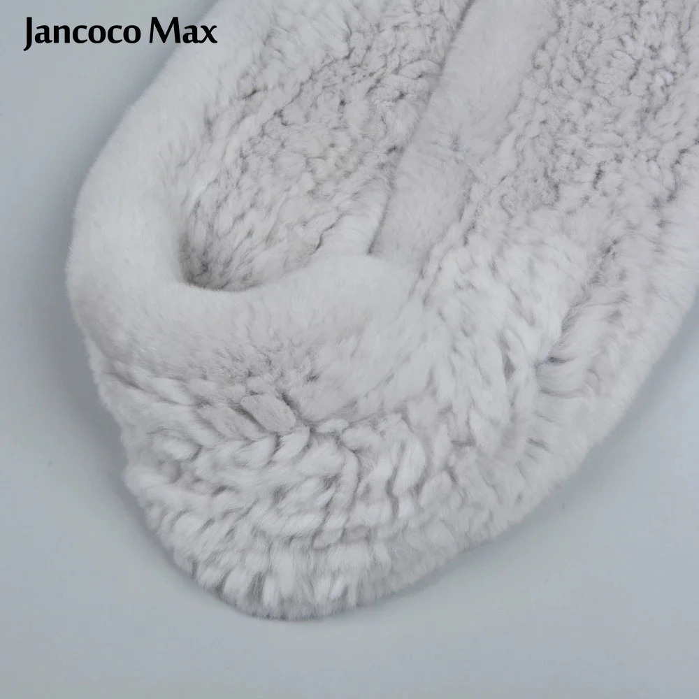 Jancoco Max Новый Стиль Женская Настоящий мех кролика шарф высокого качества мягкая