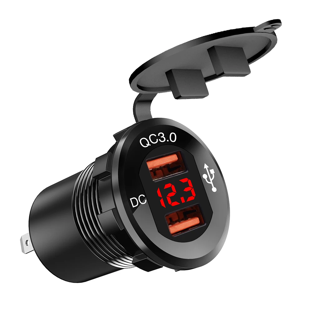 Быстрое зарядное устройство из алюминиевого сплава QC 3 0 два USB-порта с зарядным
