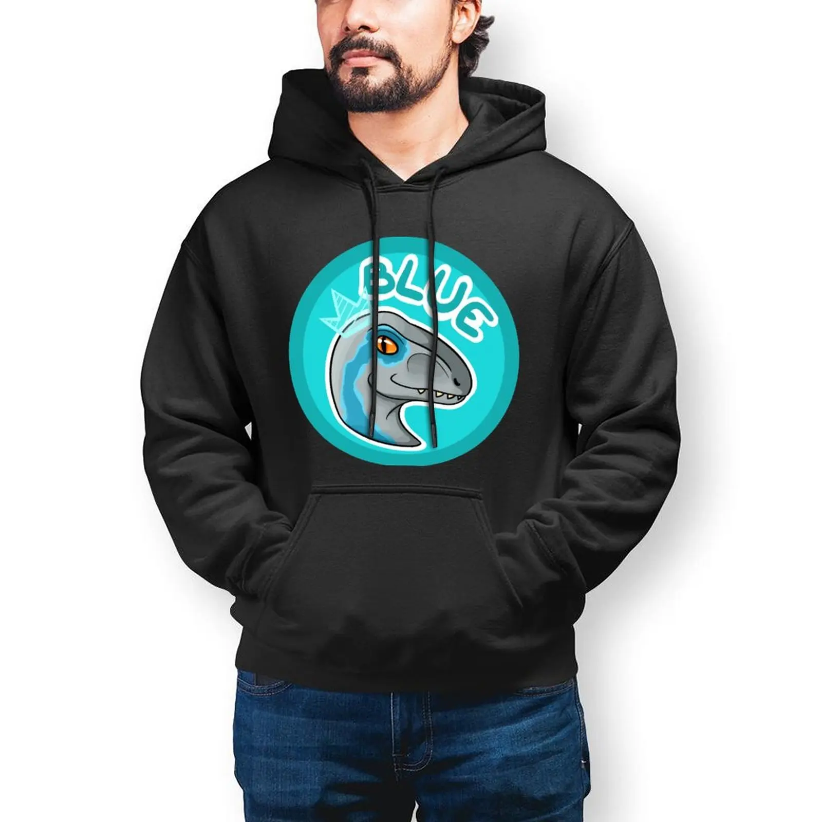 

Jurassic World Hoodie Cotton Autumn Hoodies Casual Long Length Loose Pullover Hoodie Oversize Men