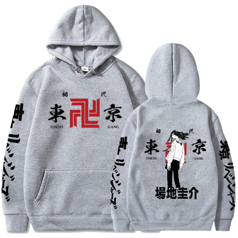 

Anime Hoodies Tokyo Revengers Cosplay Baji Keisuke Print Hot Long Sleeve Loose Hooded Tops Winter Hip Hop Fashion Unisex Sweater
