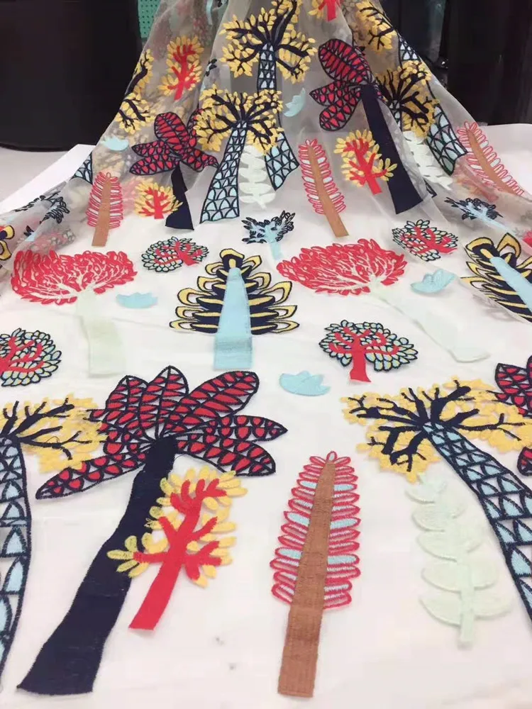 Высококачественная вышитая линия в пляжном стиле французское Тюлевое кружево