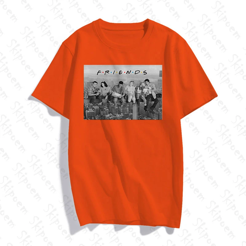 Friends Tv Series Movie Art T-shirt Women Korean Style Vintage Colorful Skipoem Cotton Short Sleeve Tee Shirt Femme Summer Tops | Женская
