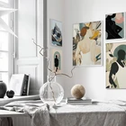 Скандинавская Картина на холсте с изображением абстрактной девушки, галерея, скандинавские бежевые плакаты, печать на стене, картина для гостиной, интерьер, домашний декор