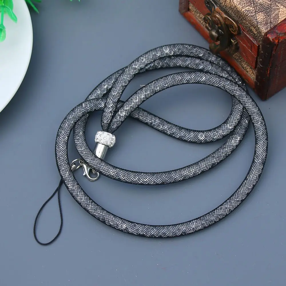 1 шт. блестящие Украшенные стразами шнурки ID бейдж Бизнес держатель для карточки