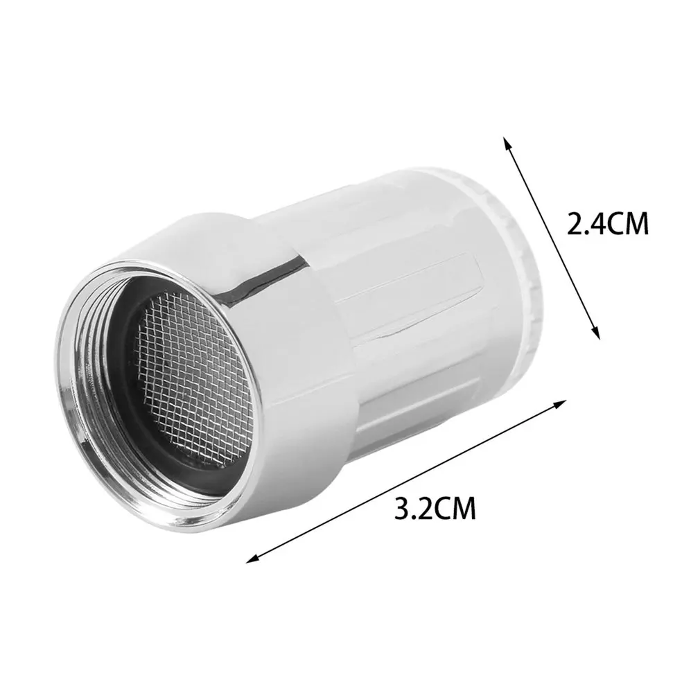 

7 Colors Unique LED Light Water Glow Faucet Tap Stainless Steel Water Tap + Faucet Diverter Valve Adapter Connector
