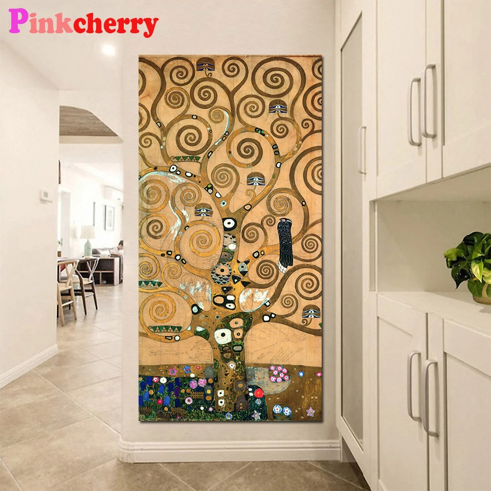 

Алмазная живопись «Древо жизни» Густава Климта, картина с полными квадратными и круглыми стразами, 3D вышивка крестиком, 5D домашний декор, по...