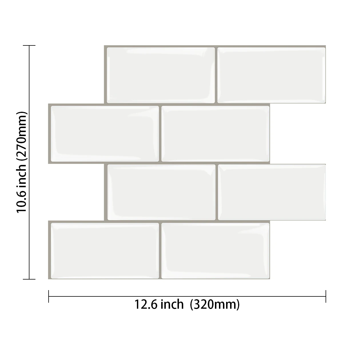 

WODECOR 2.5MM Thickness Wall Tile Peel And Stick Bathroom Waterproof Backsplash Interior Decoration Easy To Cut Wall Tiles