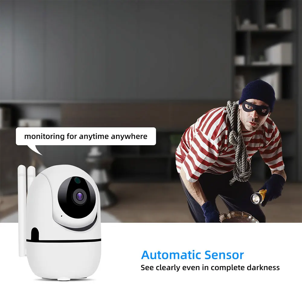 Домашняя IP камера ONE PICE 1080P ночное видение 2 миллиона пикселей HD Wi Fi Радионяня