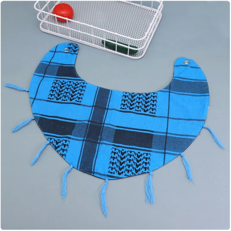 

Baby Bibs Scarf Blue Orange Boys Girls Feeding Apron Cloth Cartoon Triangle Cotton Collar