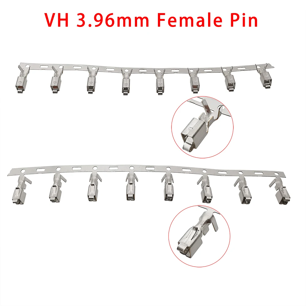 

50Pcs Metal VH3.96mm Female Pin Crimp Terminal Jumper Wire Cable Connector for VH3.96 Female Socket Housing 3.96mm Multiple Pins