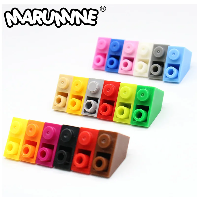 Кубики Marumine 2x1 с перевернутым наклоном 3665 строительные блоки MOC запчасти для