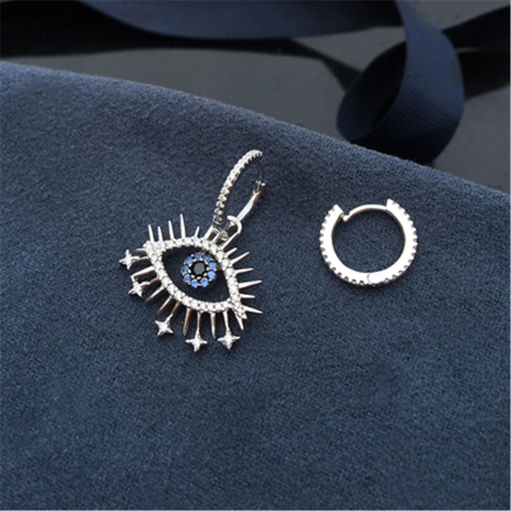 

s925 sterling silver new POP series earrings female fashion dinosaur asymmetric ear jewelry European and American style