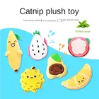 Игрушки для кошек, милая серия фруктов, плюшевая игрушка С Кошачьей Мятой, игрушки для домашних животных, игрушки для кошек, котят, товары для домашних животных