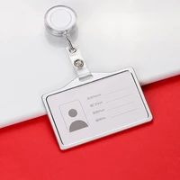 1pc retractable badge card holder nurse doctor exhibition id name card badge holder school office supplies