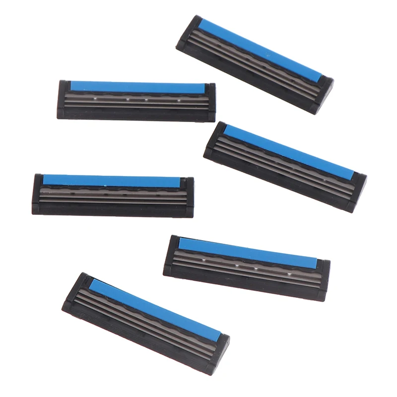 

6pcs/lot 3 Layers Razor Blades Men Safety Handle Shaving Razor Shaver Standard Trimmer Replacement for men