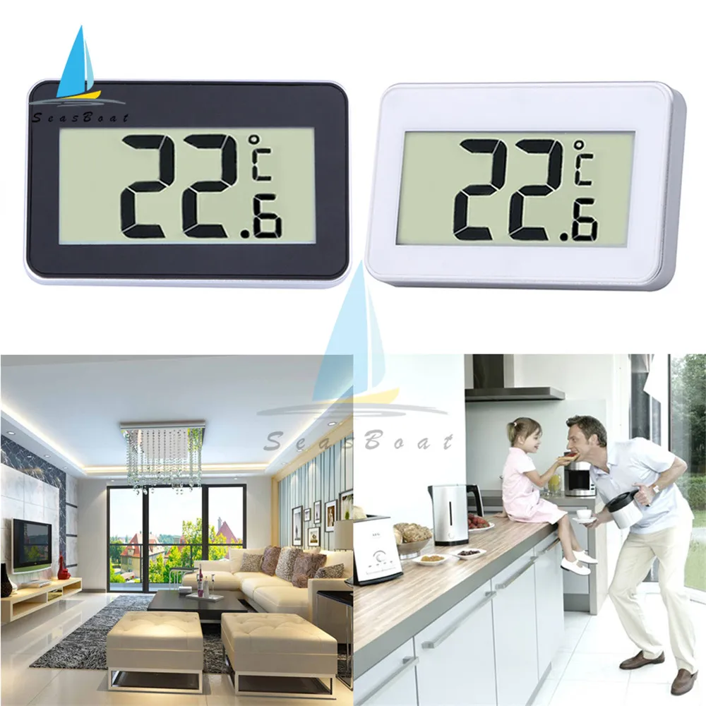 ts a95 mini lcd digital thermometer hygrometer waterproof electronic car thermometer refrigerator temperature monitor tester free global shipping