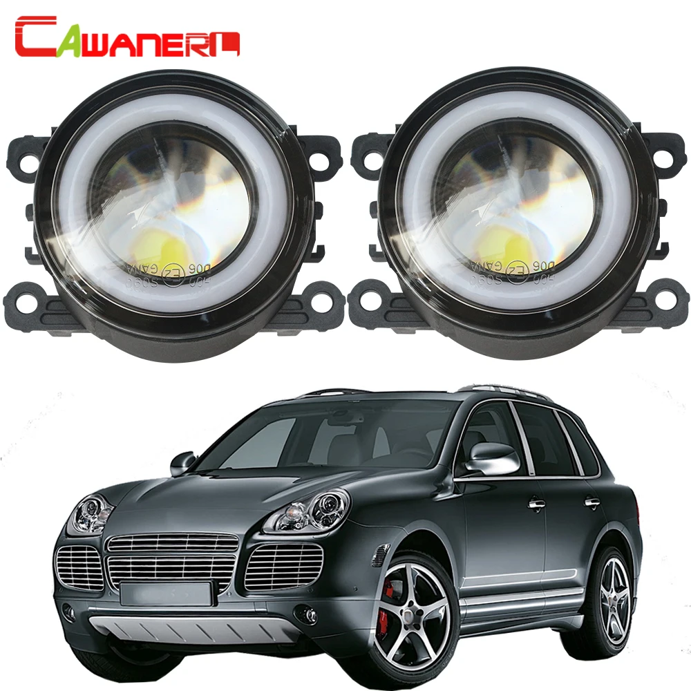 Cawanerl для Porsche Cayenne 955 2002-2015 автомобиля H11 светодиодный туман светильник COB глаза