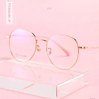 pure titanium glasses frame full rim eye glasses women style spring hinges nearsighted spectacles new arrival glasses
