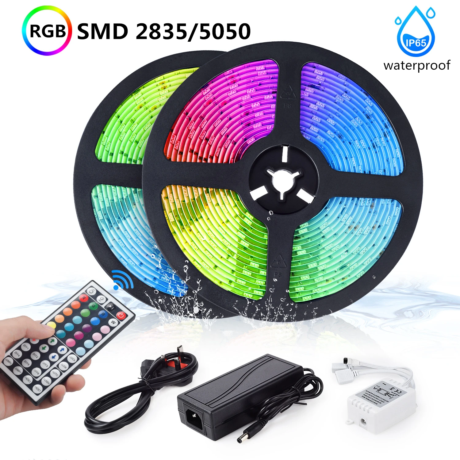 

Светодиодная лента RGB SMD 5050 2835 с Wi-Fi, водонепроницаемая, IP65, 5 м, 10 м, 15 м, гибкая лента, Диодная, 12 В постоянного тока, пульт дистанционного управ...