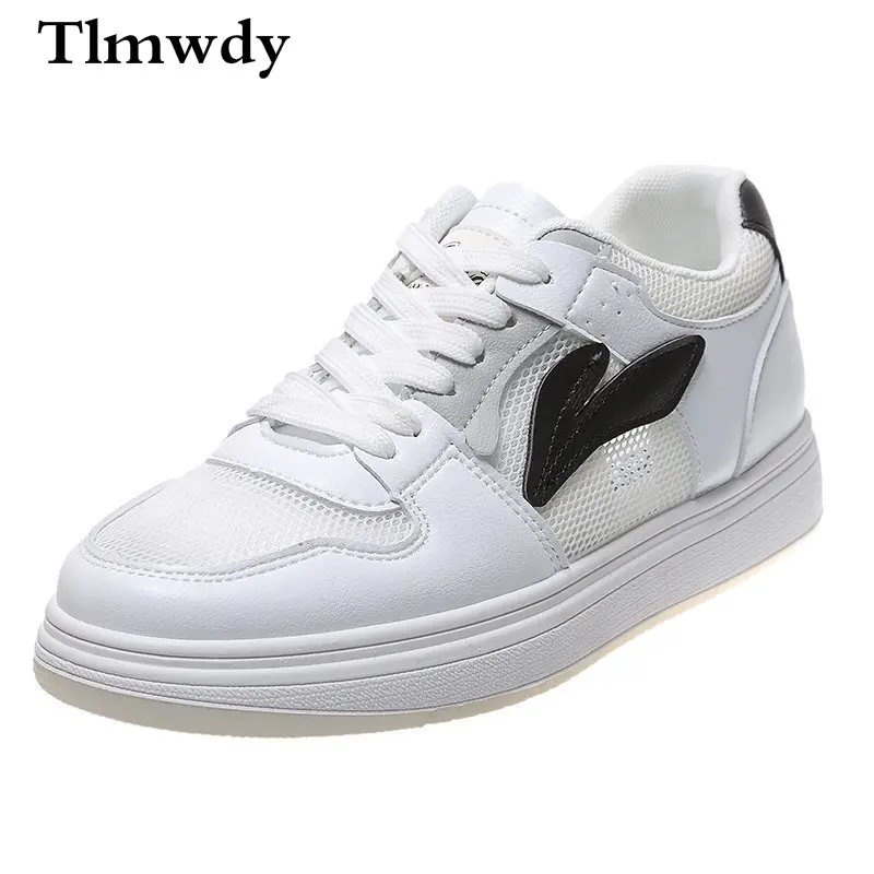 

2021 Spring Women's Lace-up Non-slip Wear-resistant Sneakers Fashion Women's Shoes Comfortable Breathable Mesh Casual Shoes