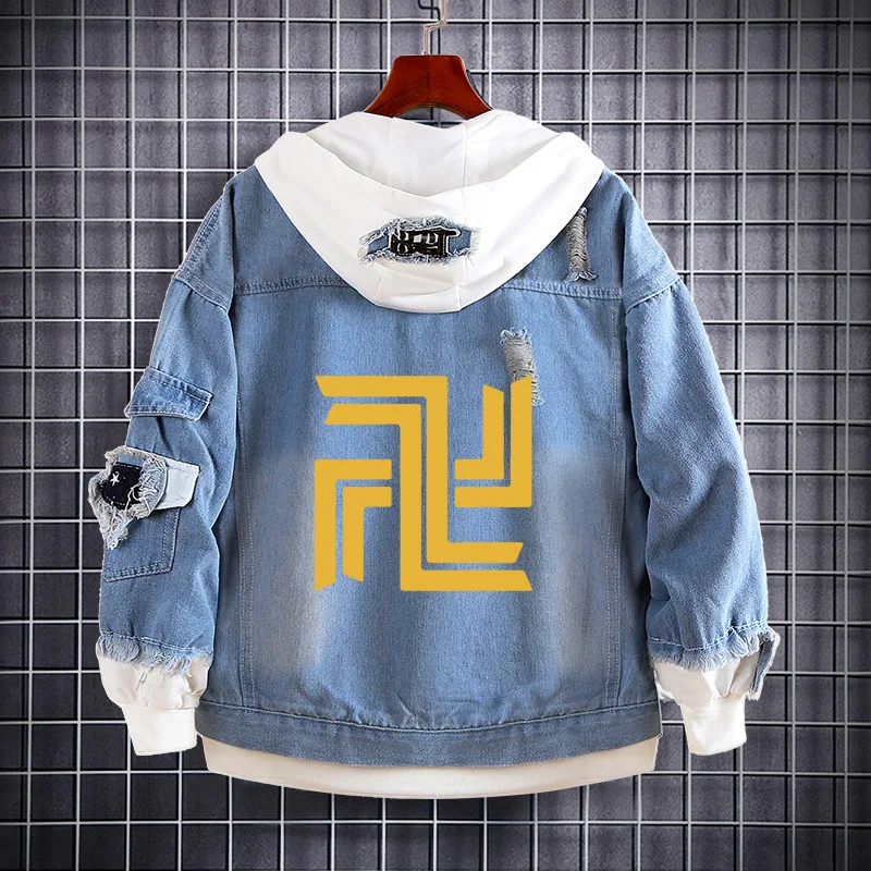 Джинсовая куртка с капюшоном Manjiro Sano теплая из денима для косплея верхняя одежда