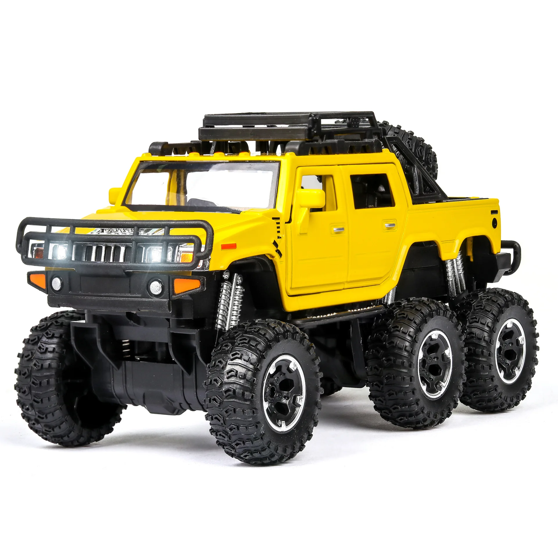 1: 32 шестиколесный Hummer пикап большие колеса внедорожные детская игрушка брелок