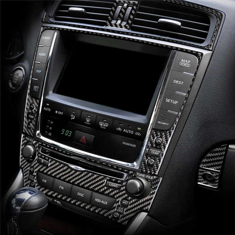 

Car GPS Navigation Panel Trim Decal DIY Carbon Fiber Sticker For LEXUS IS250 300 350 2006-2012 Auto Accessories