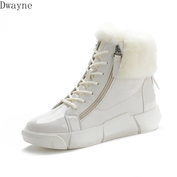 

2019 winter new snow boots women fashion simple solid color plush decoration comfortable plus velvet warm casual boots