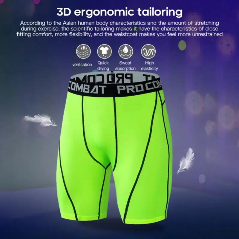 2021 Compression Shorts Men Newest Bodybuilding Tights Short Gym Male Muscle Alive Elastic Running Dropshipping | Спорт и