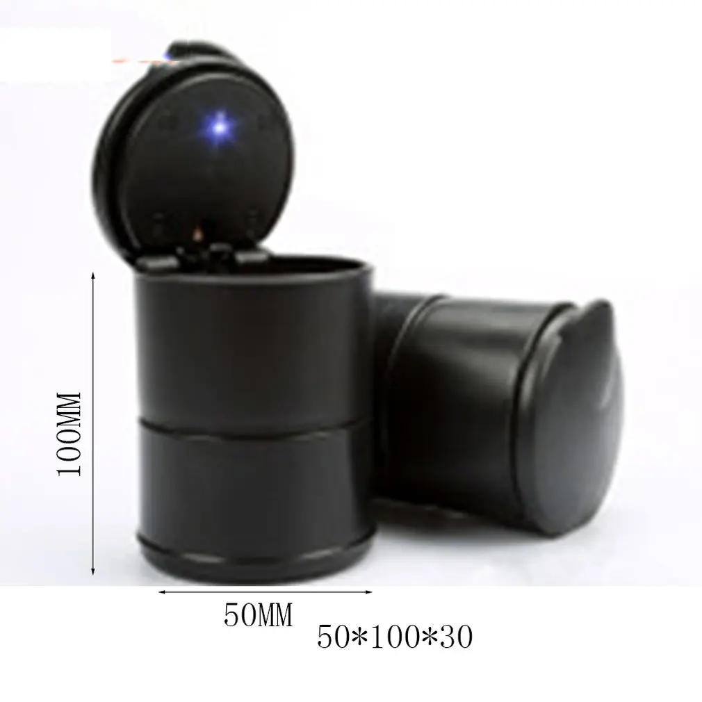 Портативный размер автомобильная светодиодная пепельница мусорная корзина