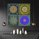 Современная живопись, популярный Тибетский тангка, настенное искусство, холст, Вера, тибетский Будда, мандала Ом, Йога, украшение для дома, картины, настенное искусство