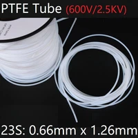 2m 23s 0 66mm x 1 26mm ptfe tube t eflon insulated rigid capillary f4 pipe high temperature resistant transmit hose 600v white