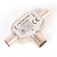 2 way tv aerial coaxial splitter coax metal signal t adapter combiner 2 male to 1 female adapter for tvt adapters coaxial