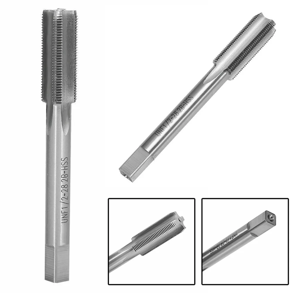 

1/2-28 Tap 4 FL Plug UNEF HSS 1/2\"Right Hand Thread Titanium Nitride Coated Tap American Tap Hand Tool Silver Tap