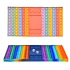 Большая игрушка-фиджет для игр, большая Радужная шахматная доска, Поппер пузырьков, сенсорные игрушки для времени родителей и детей