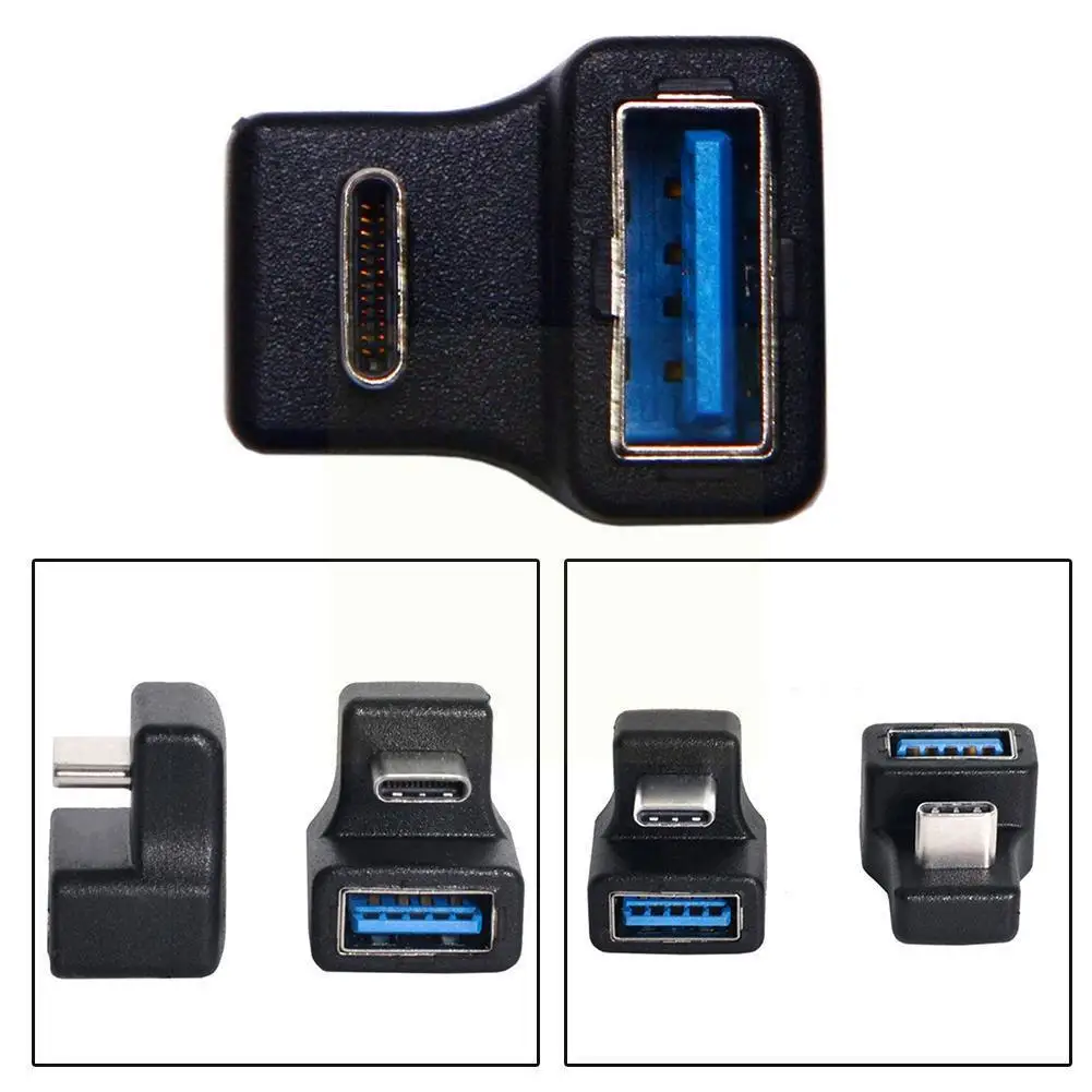 Переходник-удлинитель с углом поворота 180 градусов Usb-c Type-c нижний адаптер для