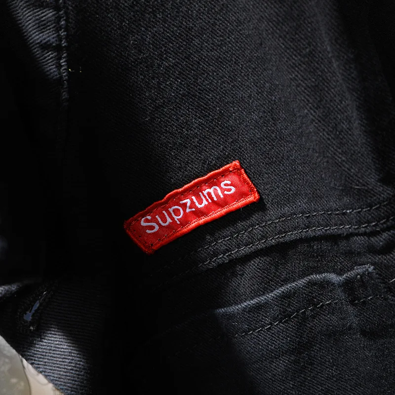 Куртка мужская джинсовая в стиле Харадзюку повседневная стеганая куртка