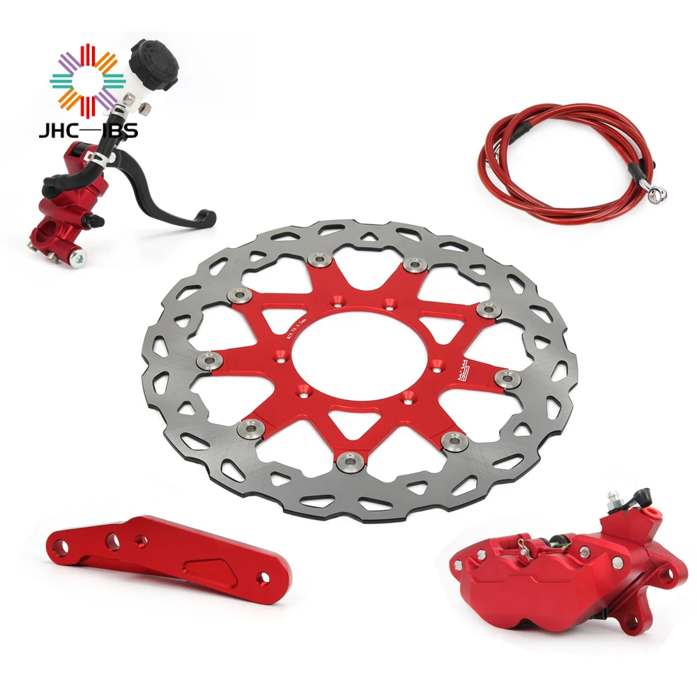 Motorcycle Front Brake Stytem 320MM Disc Lever Hose Caliper Adaptor For HONDA CR125 CR250 CRE250 CRF250 CRF450R CRF450X | Автомобили и