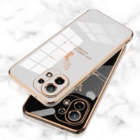 for xiaomi mi 11 lite 5g case mi 11 ultra straight 6d plating soft tpu case camera protection silicone cover