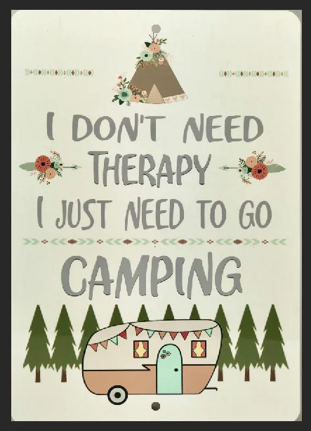 

Смешной металлический латунный домик, Подарочный подарок в стиле ретро, нет необходимости в терапии, кемпинг