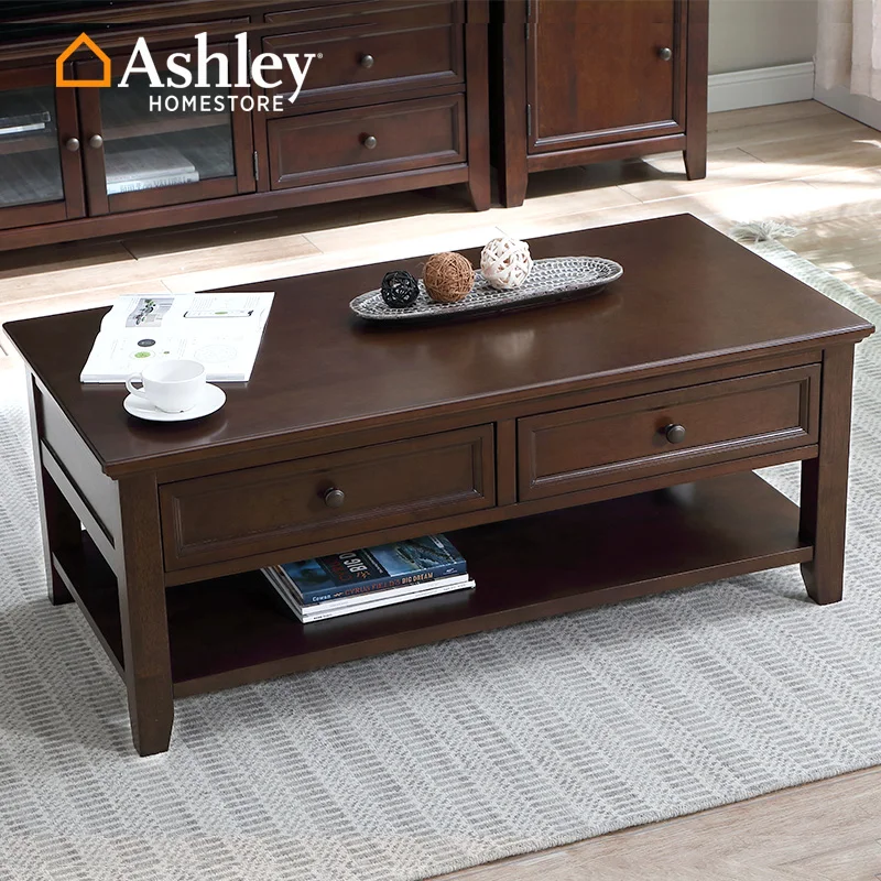 

American wood tea table light luxury small rural contracted sofa tea table small family sitting room furniture