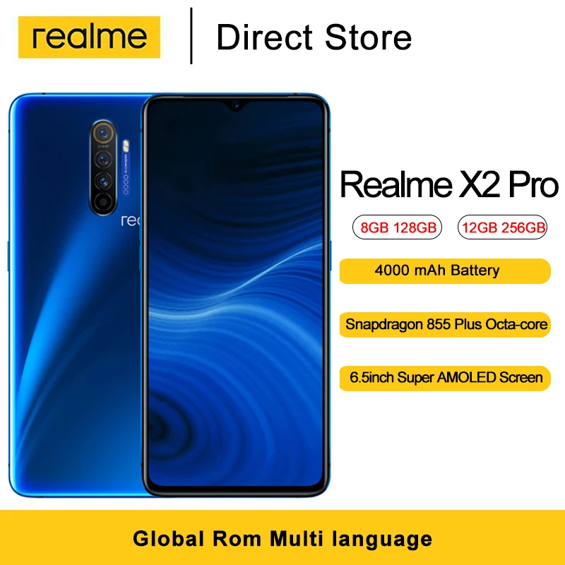 Смартфон Realme X2 Pro на Android 6 5 8 ядерный процессор Snapdragon 855 Plus камера 64 мп 4000 мАч 50