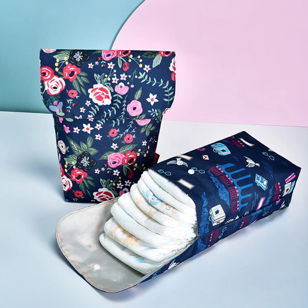 

Travel Baby Diaper Bag Printing Nappy Storage Pouch Fashion Nappy Container
