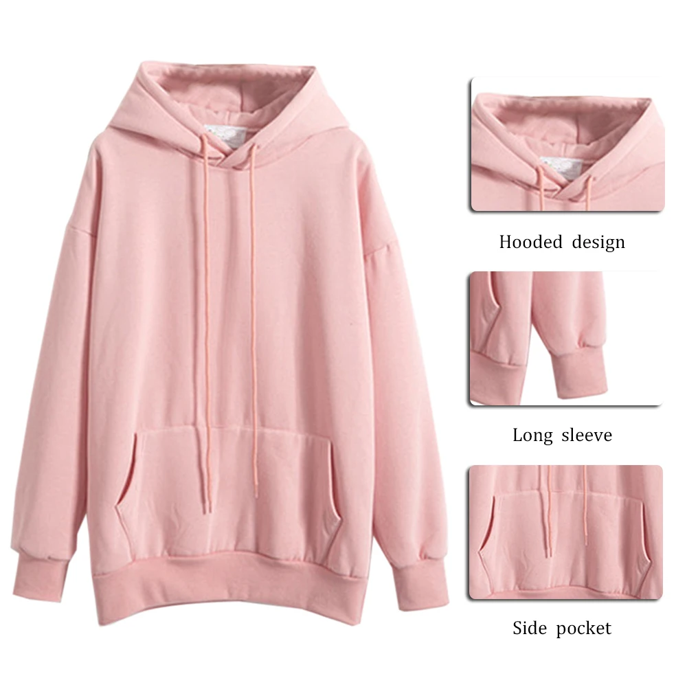2021 одежда больших размеров свитшоты женские розовые толстовки Теплый Женский