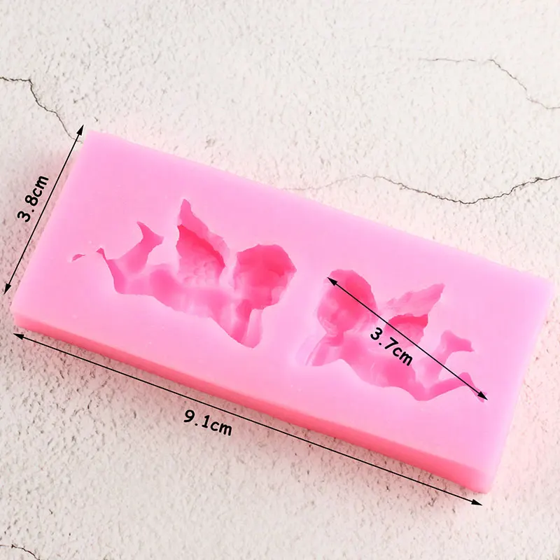 3D милый ангел Детские Силиконовые Формочки для кексов фигурки жениха и невесты