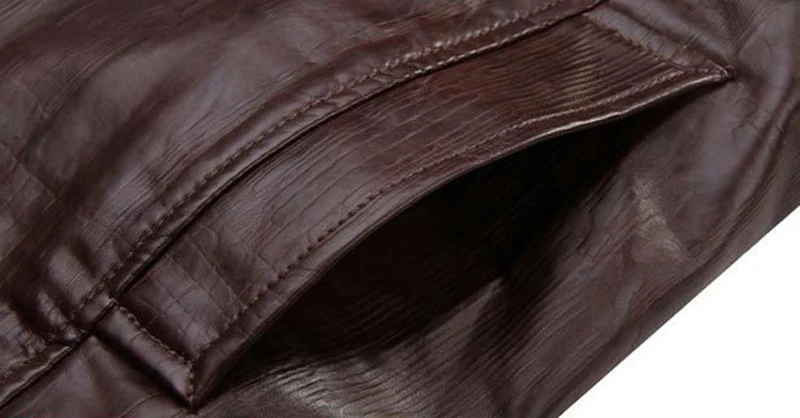 Зимние мужские кожаные куртки 7XL 8XL длинные пальто с воротником-стойкой Мужская ветровка из искусственной кожи