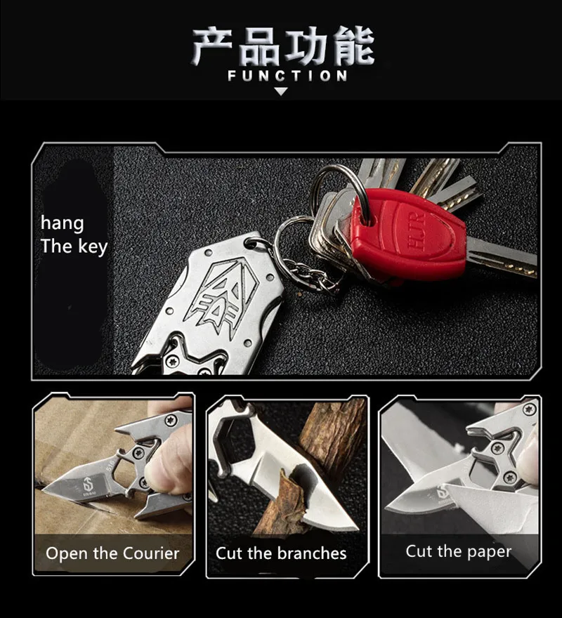 

New Mini Pocket Knife Multi-functional outdoor survival tool Key Knife