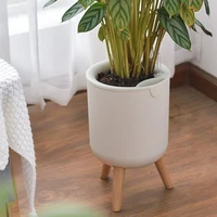 automatic self watering flower pot with water level indicator floor standing storage basin modern design ideal gift